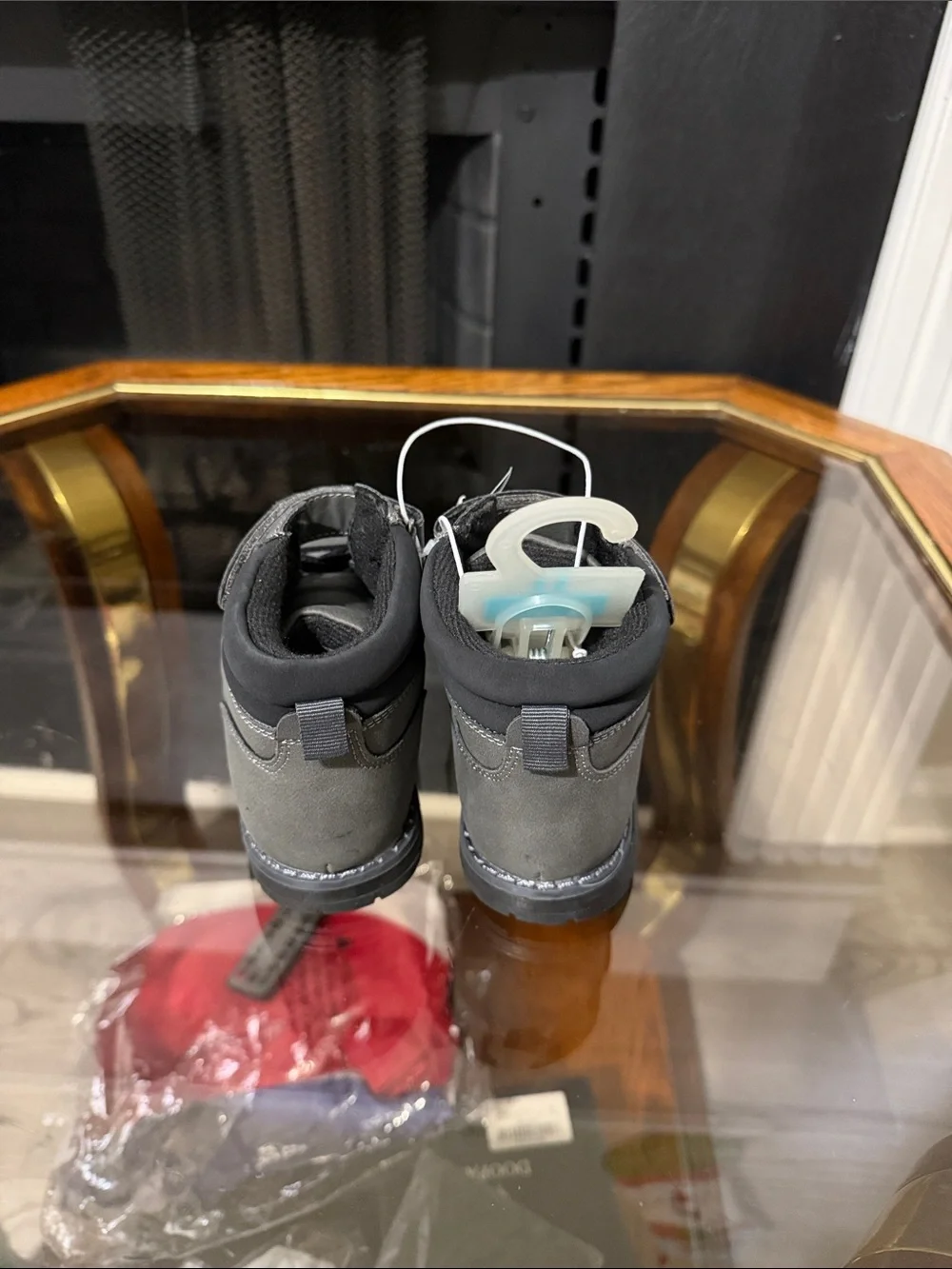 The Children's Place Grey Ankle Boots with Strap & Lace Detail